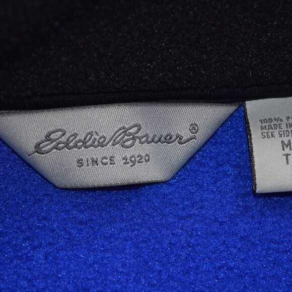 Eddie Bauer Men's Radiator Fleece 1/4-Zip Pullover Blue Size Large Tall - Picture 4 of 4